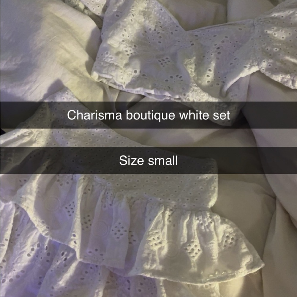 White Top and Skirt Set